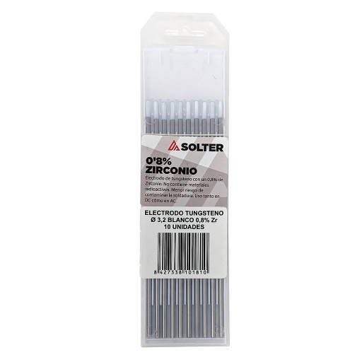 [10181] ELEC. TUNGSTENO Ø3,2 BLANCO 0,8Zr 10Un.